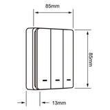 KIT DE 7 PIEZAS DE CONTROL SWITCH 3 INTERRUPTORES ***BLANCO*** S/P .6W 3VCD