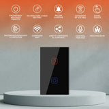 KIT DE 2 PIEZAS DE INTERRUPTOR 2C WIFI S/NEUTRO COLOR NGRO