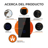 KIT DE 2 PIEZAS DE INTERRUPTOR 2C WIFI C/NEUTRO COLOR NGRO TECNOLITE