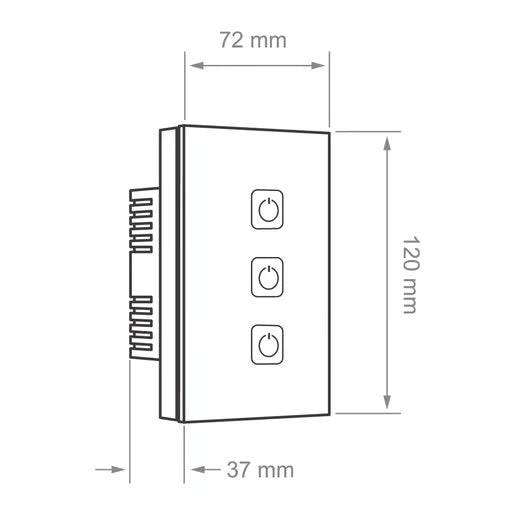 KIT DE 2 PIEZAS DE INTERRUPTOR 3C WIFI C/NEUTRO COLOR NGRO TECNOLITE
