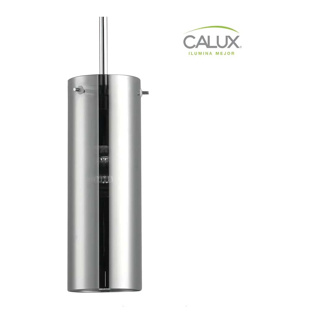 KIT 2 LÁMPARAS COLGANTES VINTAGE 35W 127V ACABADO CROMO V2021 CALUX