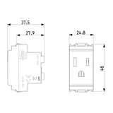 4 PACK TOMACORRIENTE SICURY 15A/127V. GRIS V20242 VIMAR