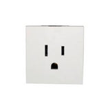 TOMACORRIENTE SENCILLA 2P+T CON PROTECCION INFANTIL COLOR BLANCO 2 MODULO 15A 127-277V MCA LIVING NOW