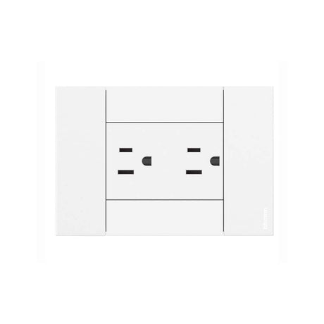 TOMACORRIENTE DUPLEX 2P+T PROTECCION INFANTIL 3 MOD 15A, 127-250V LIVING NOW