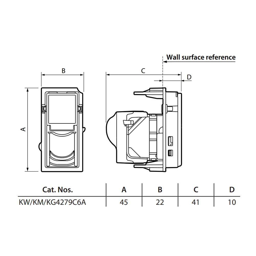 CONECTOR RJ45 UTP 1 MOD. TOOLLESS CAT. 6A BLANCO LIVING NOW