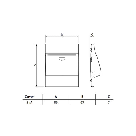 CUBRETECLA TOMACORRIENTE DUPLEX 3 MOD. BLANCO LIVING NOW