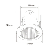 KIT DE 3 LAMPARAS DE INTERIOR EMPOTRABLE MODELO NARBONA BASE E-27 COLOR SATINADO TECNOLITE