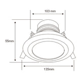 KIT DE 7 PIEZAS DE LAMPARA DE INTERIOR EMPOTRABLE AFFI TECNOLITE BASE GX5.3 SATINADO