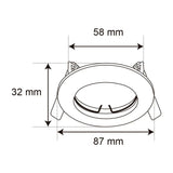 KIT DE 24 PIEZAS DE LAMPARA DE INTERIOR EMPOTRABLE ALEZIO TECNOLITE POTENCIA MAXIMA 50W BASE GX5.3 COMPACTO FOCO MR16 NO INCLUIDO SATINADO