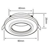 KIT DE 6 PIEZAS DE LAMPARA DE INTERIOR EMPOTRABLE ENIF TECNOLITE POTENCIA MAXIMA 50W BASE GX5.3 FOCO MR16 NO INCLUIDO