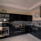 KIT DE 7 PIEZAS DE LAMPARA DE INTERIOR EMPOTRABLE APRICA TECNOLITE POTENCIA MAXIMA 50W BASE GX5.3 FOCO MR16 NO INCLUIDO NEGRO