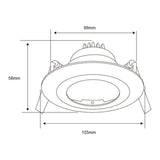 KIT DE 7 PIEZAS DE LAMPARA DE INTERIOR EMPOTRABLE APRICA TECNOLITE POTENCIA MAXIMA 50W BASE GX5.3 FOCO MR16 NO INCLUIDO NEGRO