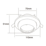 KIT DE 13 PIEZAS DE LAMPARA EMPOTRABLE TECNOLITE ACARI COMPACTO 50W BASE GX5.3 BLANCO