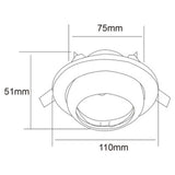 KIT DE 9 PIEZAS DE LAMPARA EMPOTRABLE TECNOLITE ACARI COMPACTO 50W BASE GX5.3 MADERA