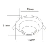 KIT DE 13 PIEZAS DE LÁMPARA EMPOTRABLE TECNOLITE ACARI COMPACTO 50W BASE GX5.3 NEGRO