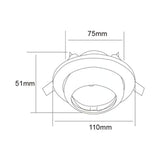 KIT DE 13 PIEZAS DE LÁMPARA EMPOTRABLE TECNOLITE ACARI COMPACTO 50W BASE GX5.3 NEGRO