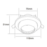 KIT DE 10 PIEZAS DE LAMPARA EMPOTRABLE TECNOLITE ACARI COMPACTO 50W BASE GX5.3 SATINADO