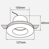 _KIT DE 3 PIEZAS DE LAMPARA DE INTERIOR EMPOTRABLE AHMEDABAD TECNOLITE DE YESO SIN MARCO POTENCIA MAXIMA 60W BASE GX5.3 FOCOS M16 NO INCLUIDO