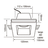 KIT DE 3 PIEZAS DE LAMPARA EMPOTRABLE TECNOLITE AHMEDABAD I DE YESO SIN MARCO 60W BASE GX5.3