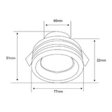 KIT DE 6 PIEZAS DE LÁMPARA EMPOTRABLE TECNOLITE BADESI 50W BASE G53