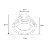 KIT DE 6 PIEZAS DE LÁMPARA EMPOTRABLE TECNOLITE BADESI 50W BASE G53