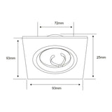 KIT DE 5 PIEZAS DE LÁMPARA DE INTERIOR EMPOTRABLE BALME I TECNOLITE BASE GX5.3