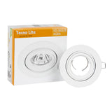 KIT DE 7 PIEZAS DE LAMPARA DE INTERIOR EMPOTRABLE AGRA TECNOLITE BASE GX5.3 BLANCO