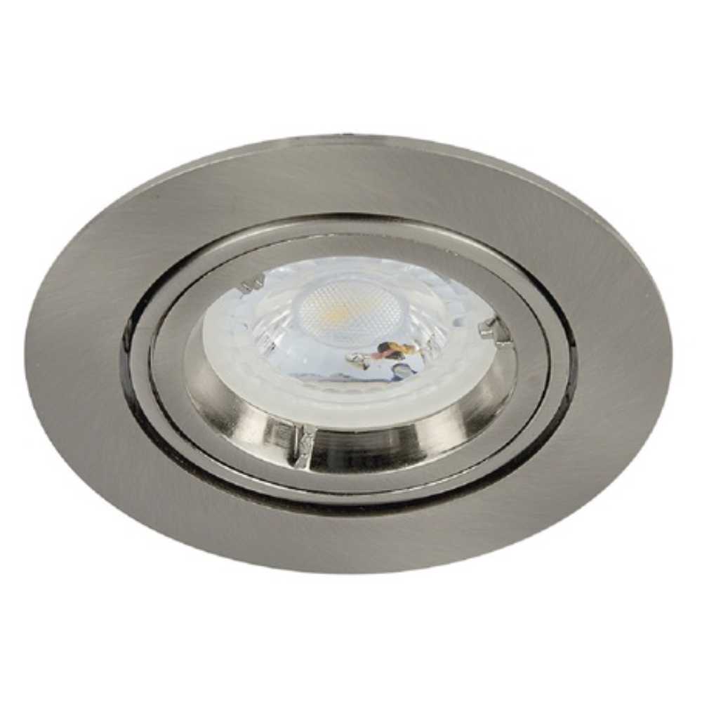 KIT DE 6 PIEZAS DE LÁMPARA DE INTERIOR EMPOTRABLE AGRA TECNOLITE BASE GX5.3 SATINADO