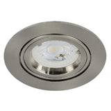 KIT DE 6 PIEZAS DE LÁMPARA DE INTERIOR EMPOTRABLE AGRA TECNOLITE BASE GX5.3 SATINADO