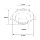 KIT DE 13 PIEZAS DE LAMPARA EMPOTRABLE TECNOLITE ACARI I 35W BASE G4 SATINADO