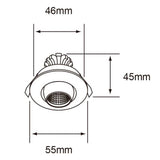 KIT DE 4 PIEZAS DE LAMPARA EMPOTRABLE TECNOLITE ABEBA 4W LUZ SUAVE CALIDA BLANCO