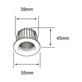 KIT DE 4 PIEZAS DE LÁMPARA DE INTERIOR EMPOTRABLE LED ADELAIDE TECNOLITE 4W LUZ SUAVE CÁLIDA BLANCO