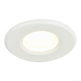 KIT DE 2 PIEZAS DE LÁMPARA DE INTERIOR LED EMPOTRABLE NINFA TECNOLITE 6.5W LUZ SUAVE CÁLIDA A PRUEBA DE VAPOR LED INTEGRADO BLANCO