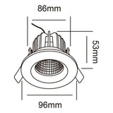 KIT DE 3 PIEZAS DE LAMPARA DE INTERIOR LED ALTAIR II TECNOLITE EMPOTRABLE 6.5W LUZ SUAVE CALIDA
