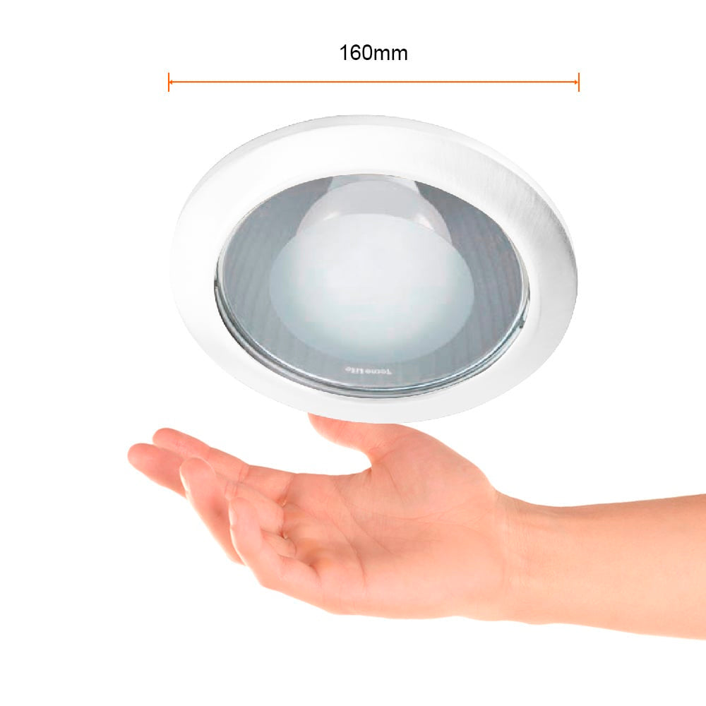 KIT DE 3 LUMINARIAS EMPOTRABLE BLANCO INTERIOR ACENTO LED 8.5W 6500K 800LM CONSTRULITA