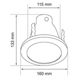 KIT DE 4 PIEZAS DE LUMINARIA EMPOTRADA INT ACENTO EMP LED 8.5W 6500K 800LM SATINADO CONSTRULITA