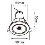 KIT DE 12 PIEZAS DE LAMPARA EMPOTRABLE TECNOLITE NAOS 3.5W LUZ DE DIA NO ATENUABLE