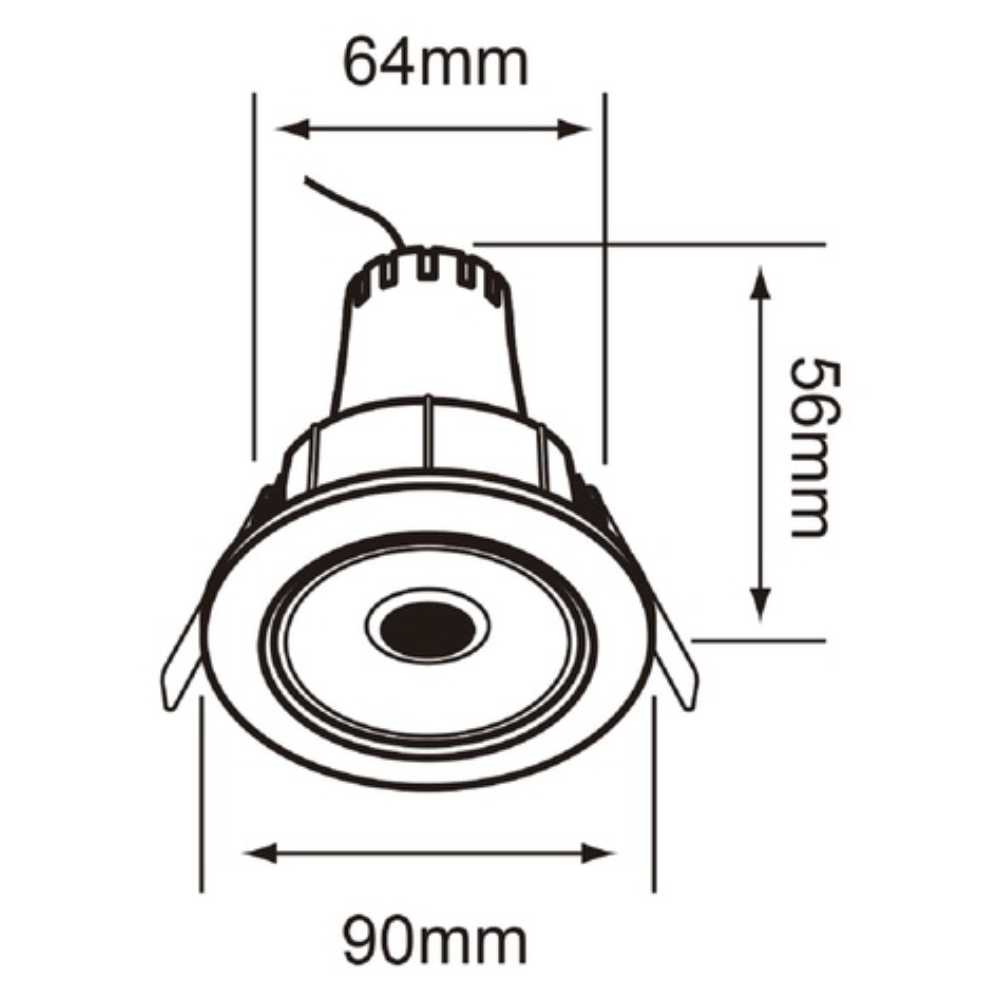 KIT DE 9 PIEZAS DE LAMPARA EMPOTRABLE TECNOLITE NAOS I 5.5W LUZ DE DIA NO ATENUABLE
