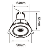KIT DE 9 PIEZAS DE LAMPARA EMPOTRABLE TECNOLITE NAOS I 5.5W LUZ DE DIA NO ATENUABLE