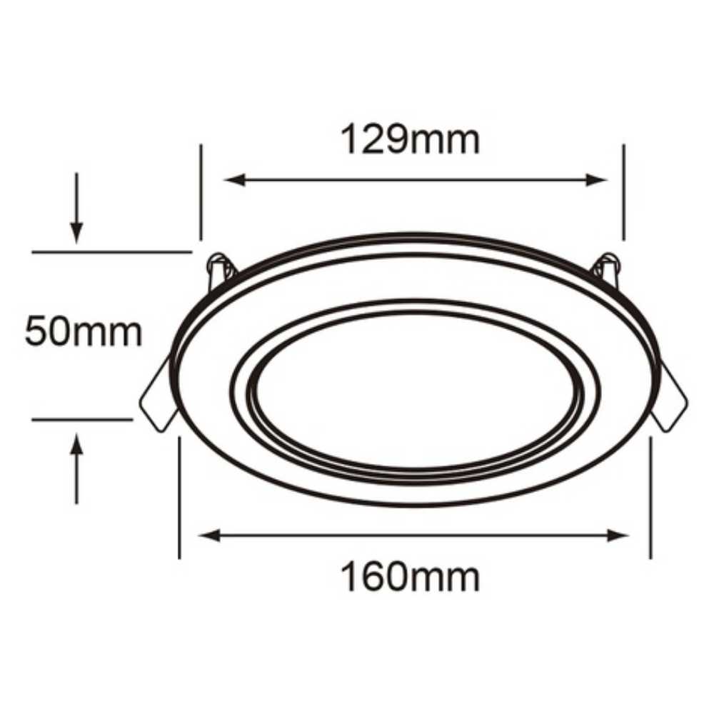 KIT DE 2 PIEZAS DE LÁMPARA DE INTERIOR EMPOTRABLE MUNICH TECNOLITE PARA BOTE O PLAFÓN 9W LUZ BLANCA NEUTRA BLANCO
