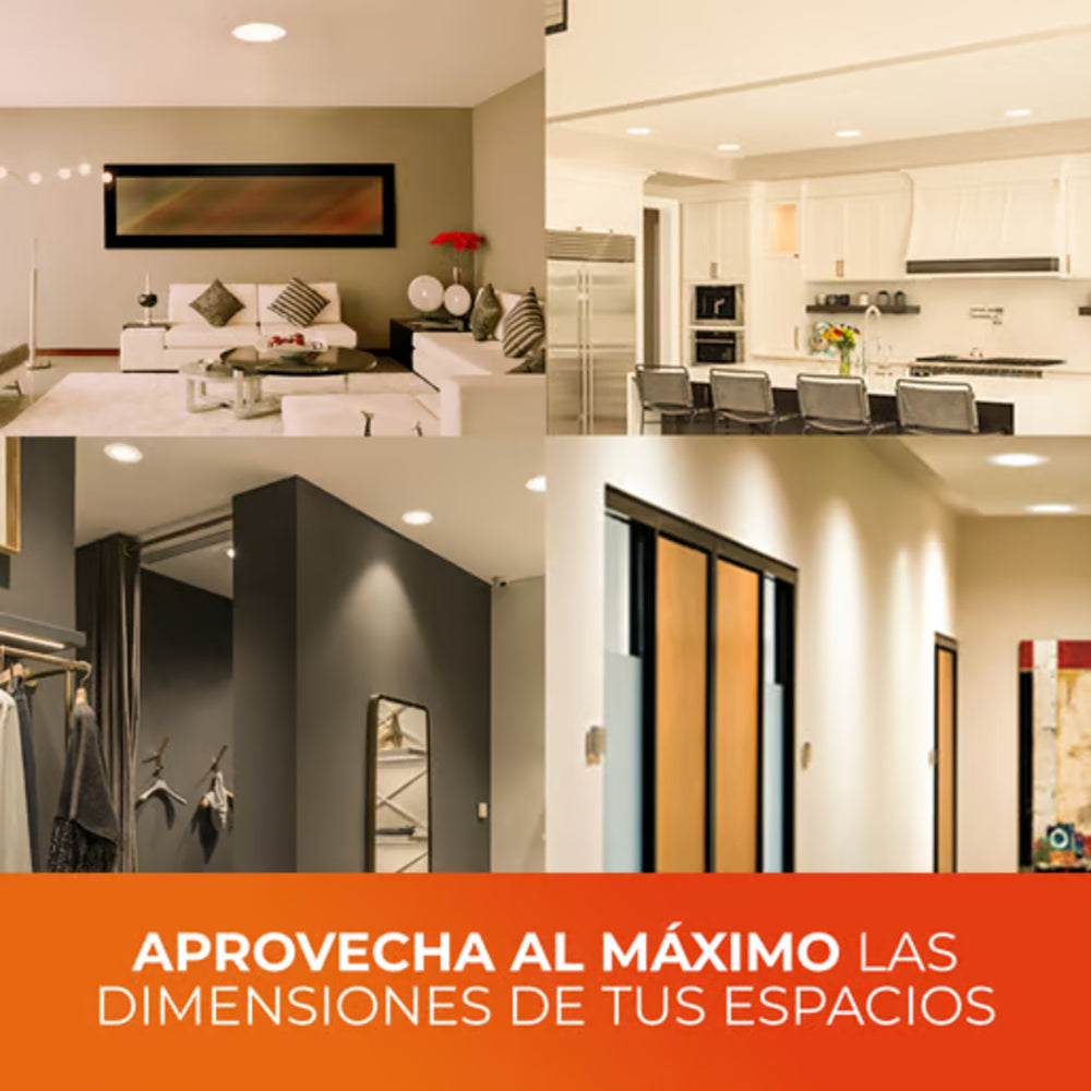 KIT DE 7 PIEZAS DE LÁMPARA DE INTERIOR EMPOTRABLE LED NOVA TECNOLITE NO ATENUABLE LED INTEGRADO 11W LUZ SUAVE CÁLIDA