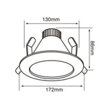 KIT DE 4 PIEZAS DE LAMPARA DE INTERIOR EMPOTRABLE LED NADI TECNOLITE BASE E27 9W LUZ SUAVE CALIDA