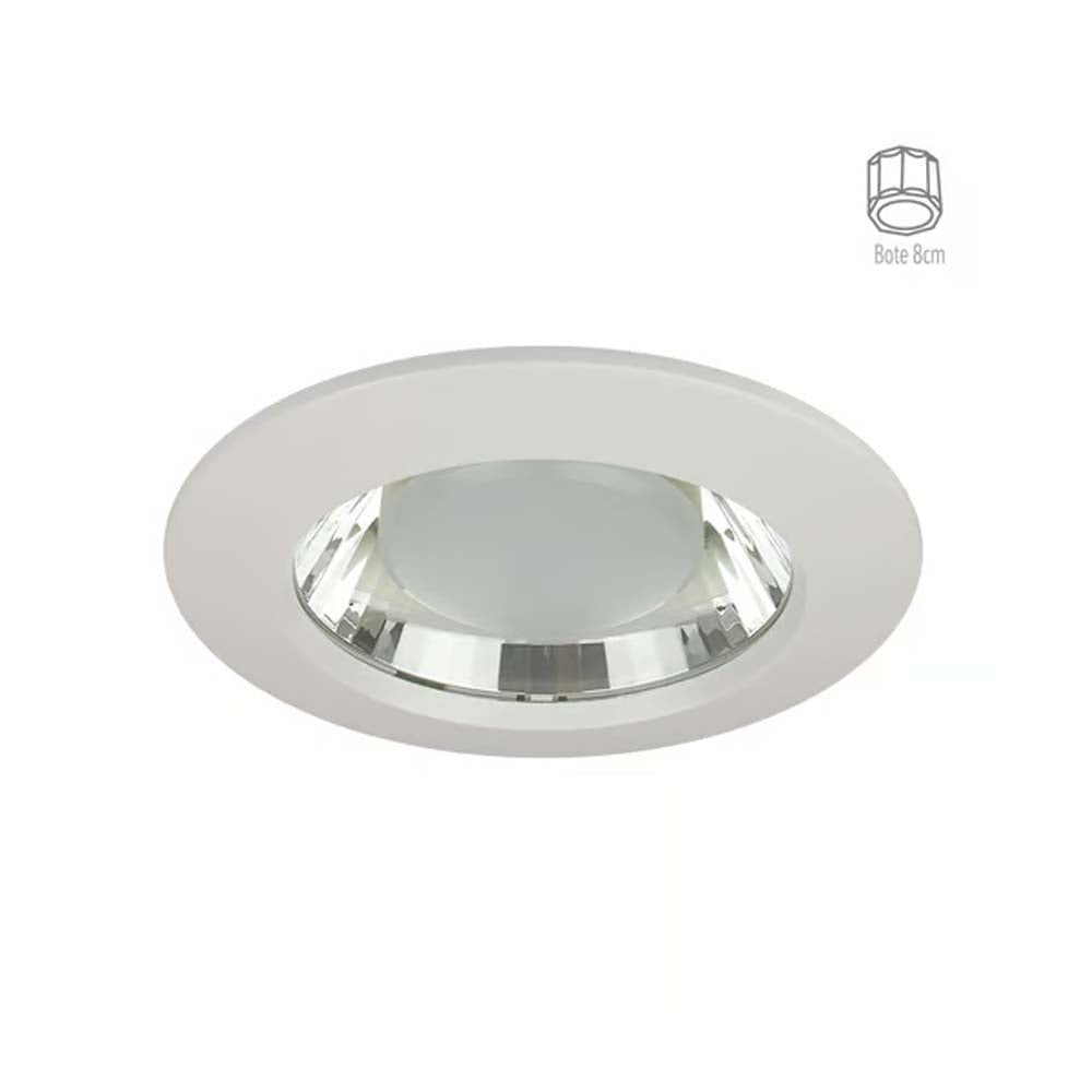 KIT DE 5 PIEZAS DE LAMPARA EMPOTRABLE LED TECNOLITE NADI 9W LUZ DE DIA BASE E27 BLANCO