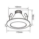 KIT DE 5 PIEZAS DE LAMPARA EMPOTRABLE LED TECNOLITE NADI 9W LUZ DE DIA BASE E27 BLANCO