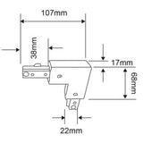 KIT DE 15 PIEZAS DE CONECTOR ESCUADRA TECNOLITE PARA RIEL DE SPOT TRES HILOS SATINADO