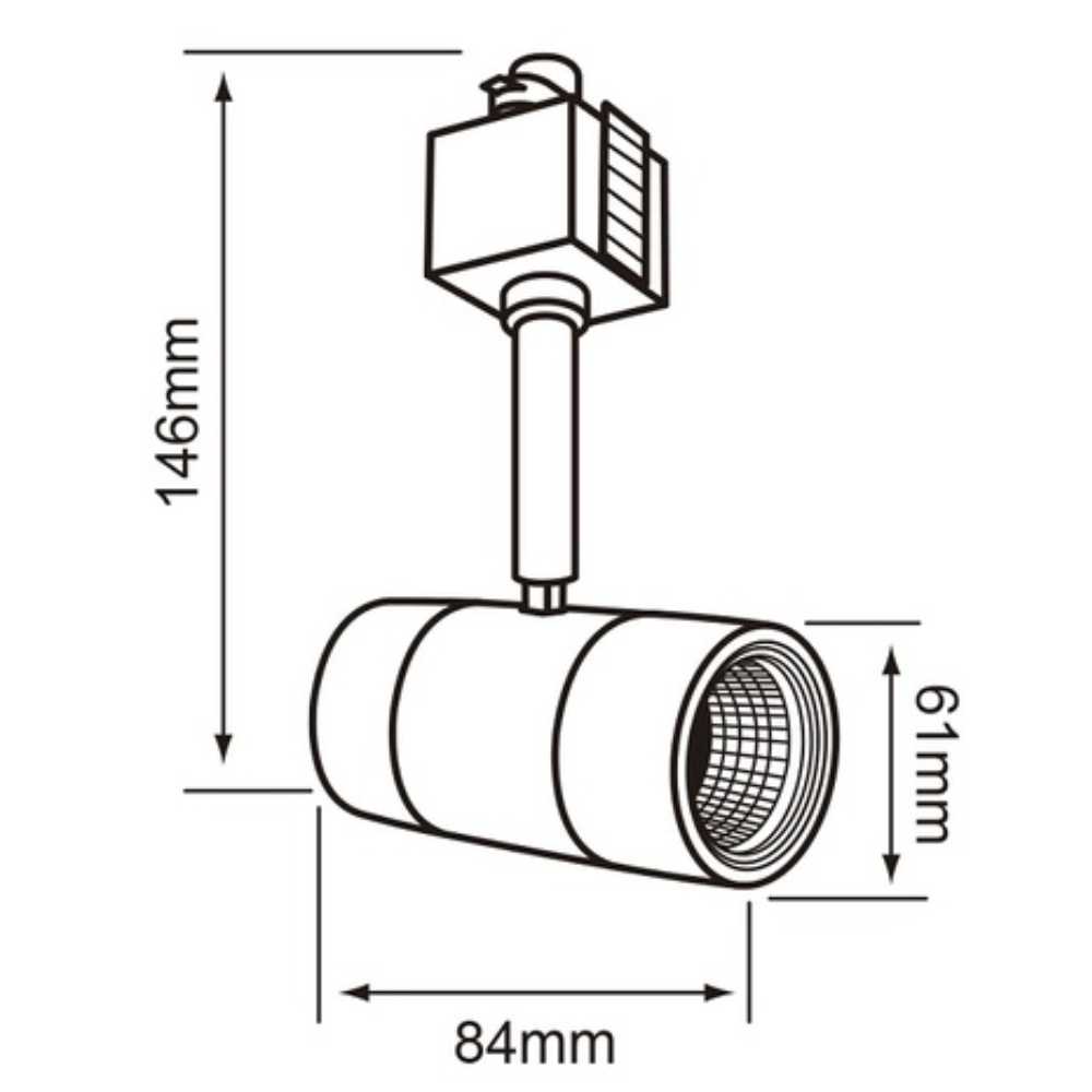 KIT DE 2 PIEZAS DE SPOT DE RIEL LED HALLEY TECNOLITE DIRIGIBLE 7.5W LUZ SUAVE CÁLIDA LED INTEGRADO NEGRO