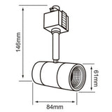 KIT DE 2 PIEZAS DE SPOT DE RIEL LED HALLEY TECNOLITE DIRIGIBLE 7.5W LUZ SUAVE CÁLIDA LED INTEGRADO NEGRO