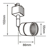 KIT DE 3 PIEZAS DE LAMPARA DE INTERIOR LED TECNOLITE BOYERO SPOT DE RIEL 12W LUZ SUAVE CALIDA BLANCO