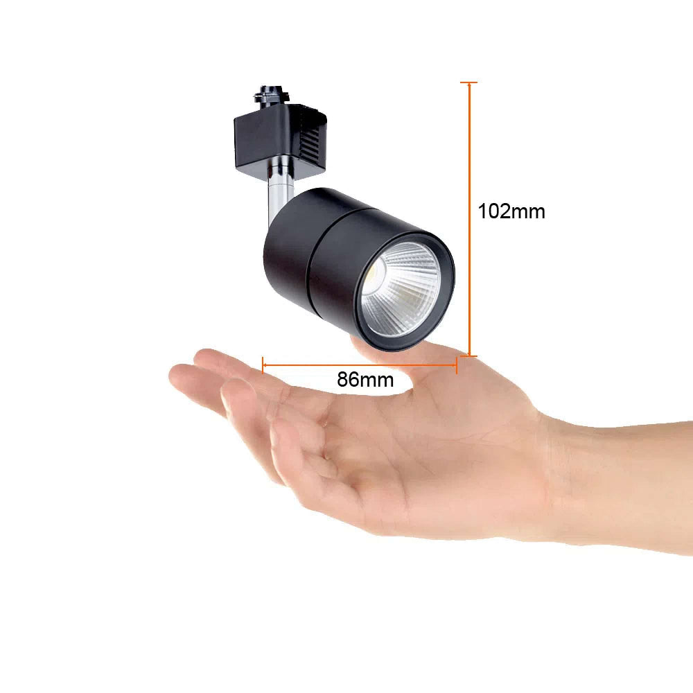 KIT DE 3 PIEZAS DE LÁMPARA DE INTERIOR LED TECNOLITE BOYERO SPOT DE RIEL 12W LUZ SUAVE CÁLIDA NEGRO