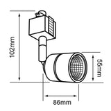 KIT DE 3 PIEZAS DE LÁMPARA DE INTERIOR LED TECNOLITE BOYERO SPOT DE RIEL 12W LUZ SUAVE CÁLIDA NEGRO